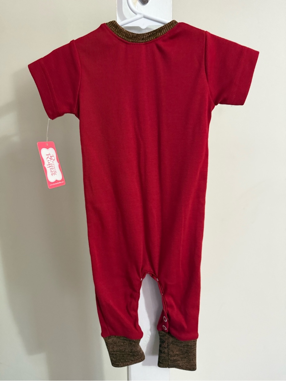 NWT Ricrac & Ruffles Football Romper - Picture 11 of 12